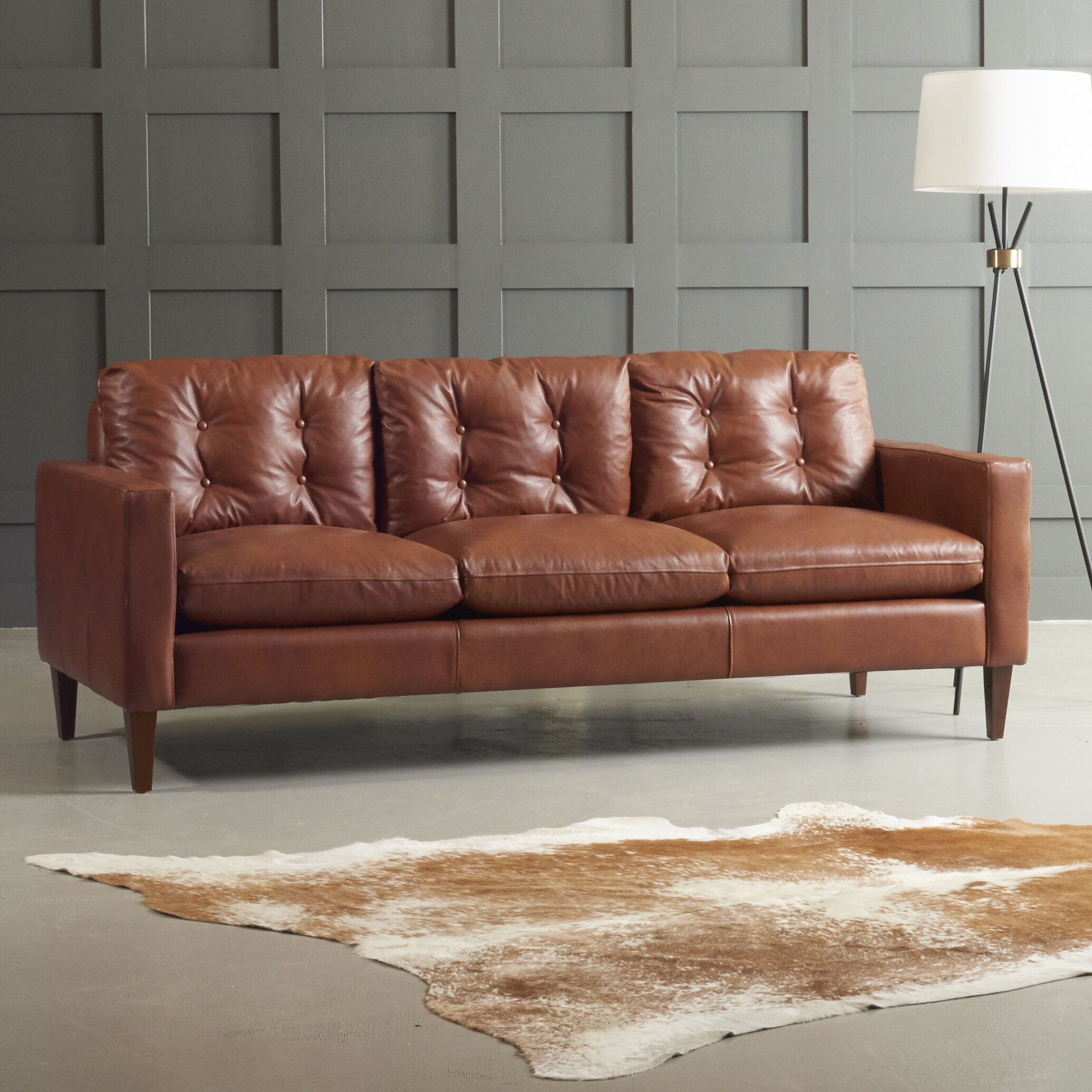 DwellStudio Leather Sofa Reviews Wayfair